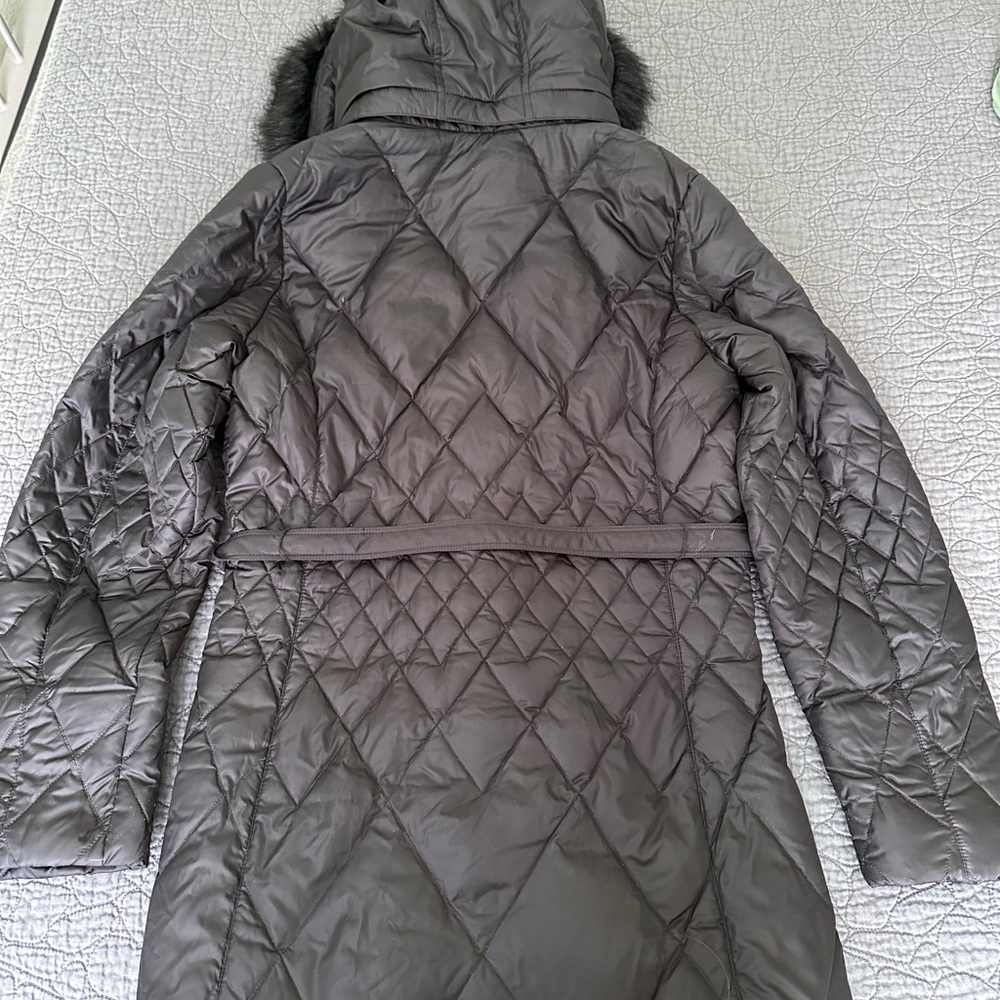 Eddie Bauer Women's Medium Black Quilted Jacket Slope side down parka - Picture 6 of 6